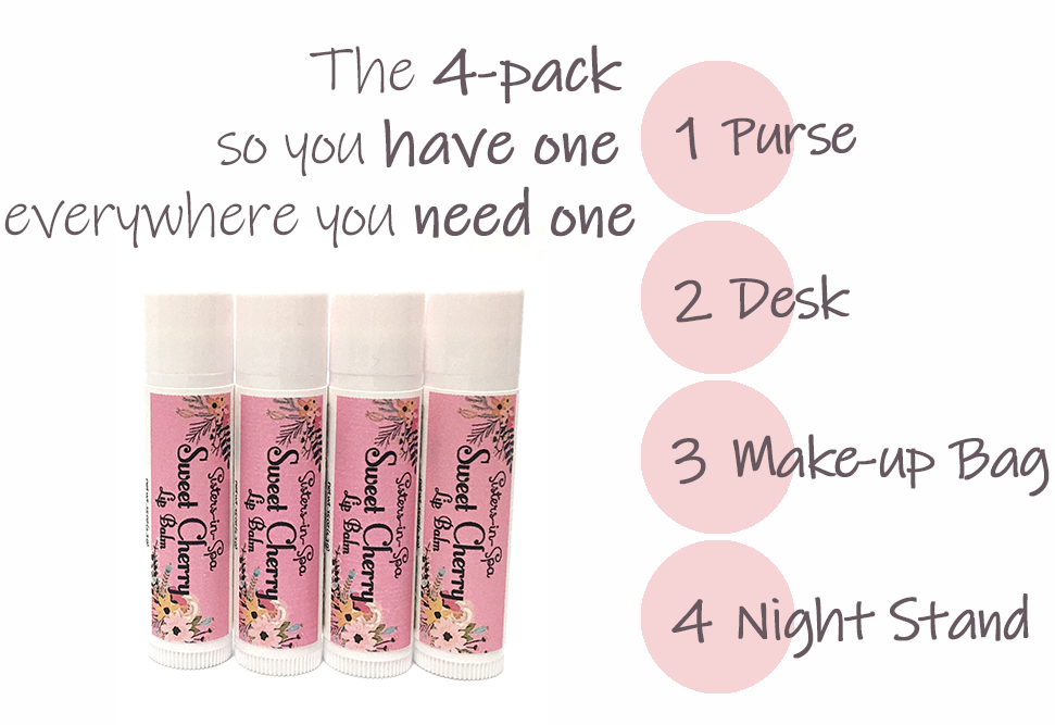 Lip Balm - 4-Pack - Sweet Cherry